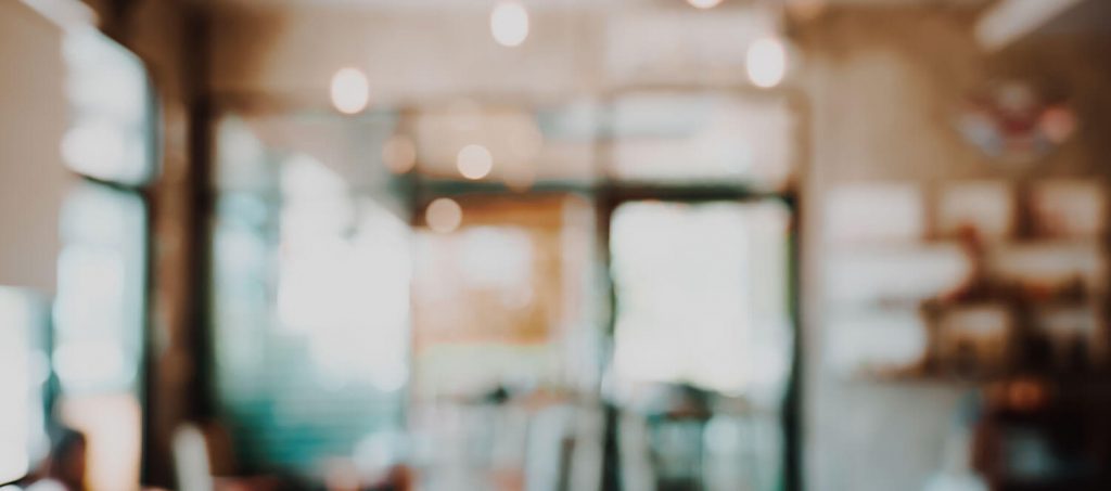 Café unscharf fotografiert